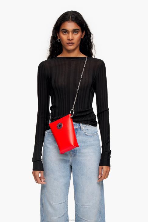 Bimba Y Lola кожена чанта през рамо червен аксесоари 28R6R150