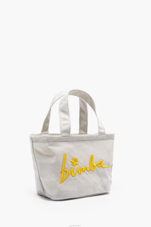 Bimba Y Lola найлонова трапецовидна мини чанта ледено сиво аксесоари 28R6R158