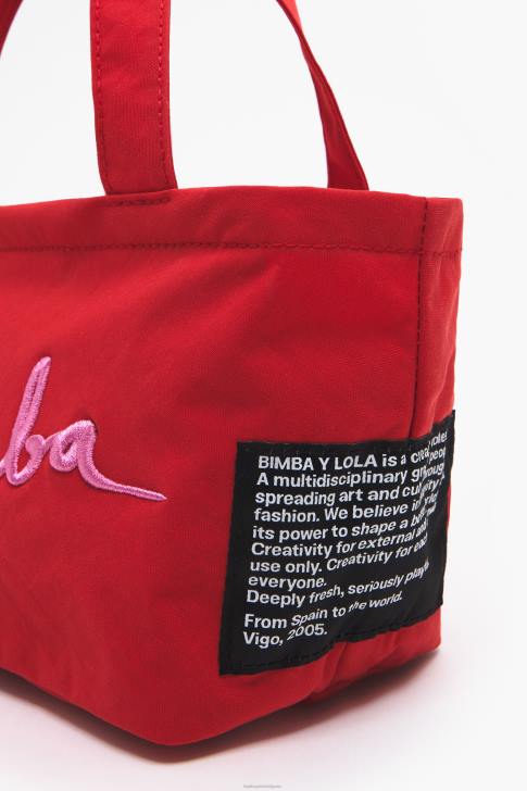 Bimba Y Lola найлонова трапецовидна мини чанта червен аксесоари 28R6R159