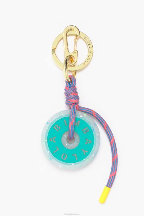 Bimba Y Lola силиконов ключодържател с лого тюркоаз аксесоари 28R6R951