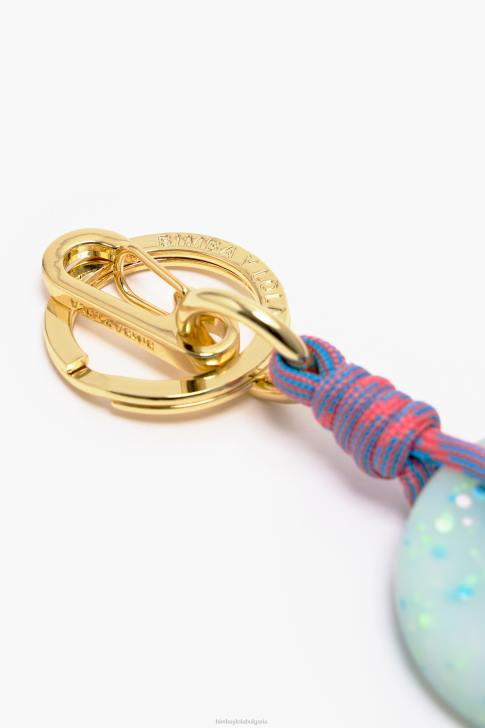 Bimba Y Lola силиконов ключодържател с лого тюркоаз аксесоари 28R6R951