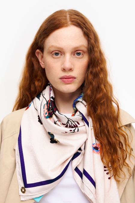 Bimba Y Lola лек флорален шал аксесоари сиво 28R6R607