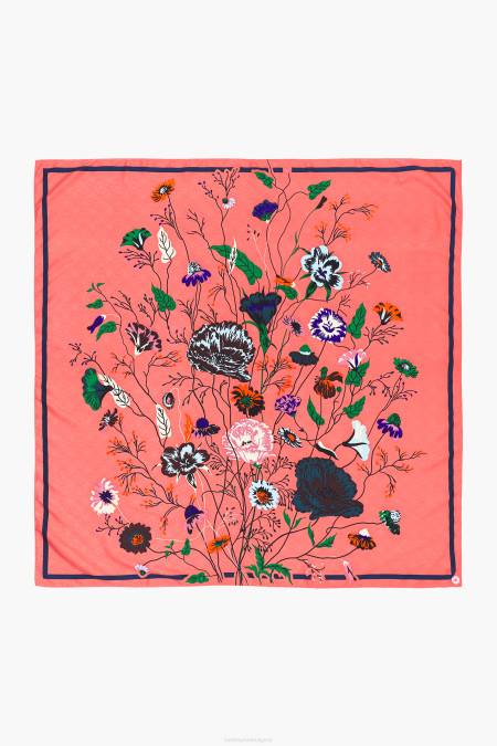 Bimba Y Lola флорален шал аксесоари корал 28R6R608