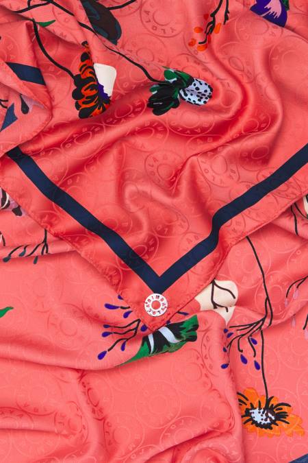 Bimba Y Lola флорален шал аксесоари корал 28R6R608