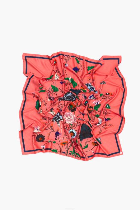 Bimba Y Lola флорален шал аксесоари корал 28R6R608