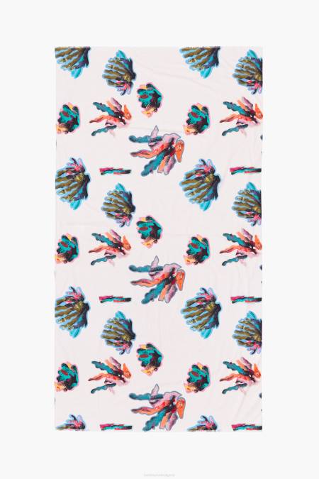 Bimba Y Lola памучен саронг с дълъг принт аксесоари корал 28R6R609