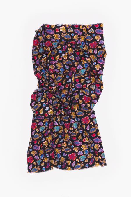 Bimba Y Lola дълъг морски саронг от памучна риба аксесоари черен 28R6R610