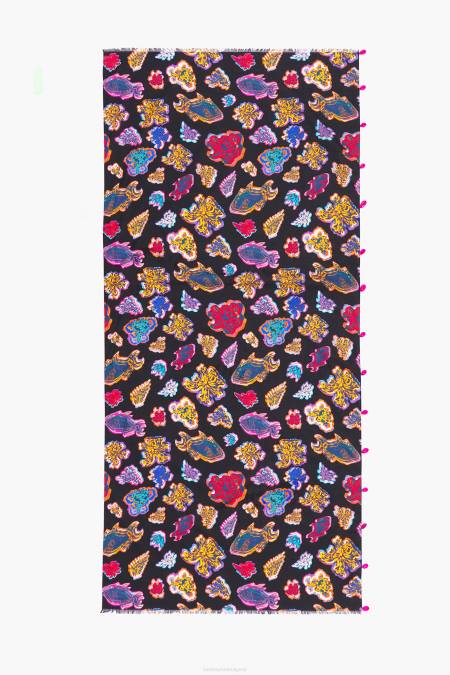 Bimba Y Lola къс морски саронг от памучна риба аксесоари черен 28R6R612