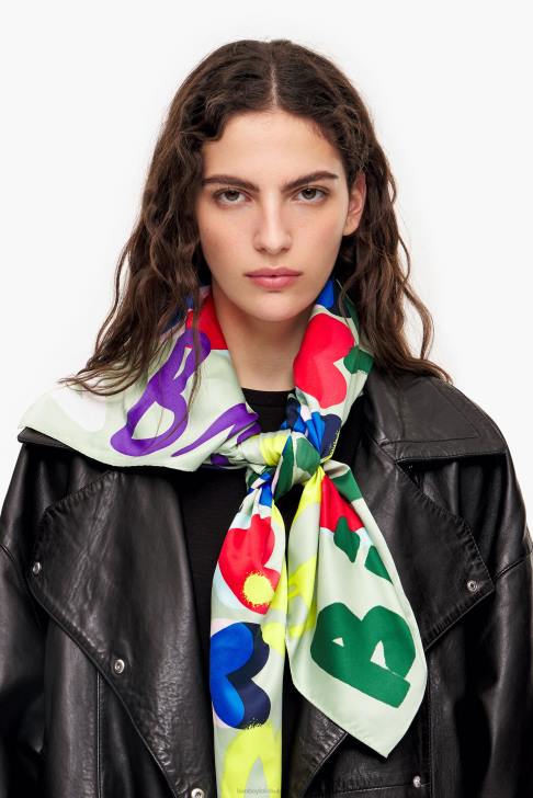 Bimba Y Lola сърца графити лого шал мента аксесоари 28R6R615