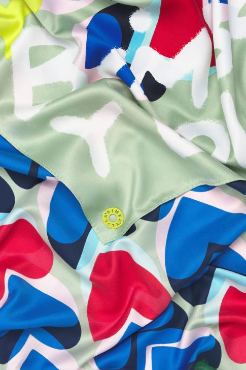 Bimba Y Lola сърца графити лого шал мента аксесоари 28R6R615