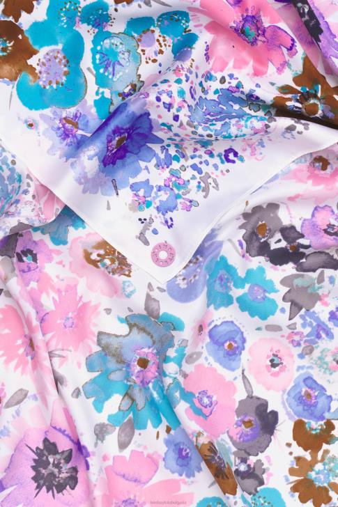 Bimba Y Lola акварелен флорален шал бяло аксесоари 28R6R617