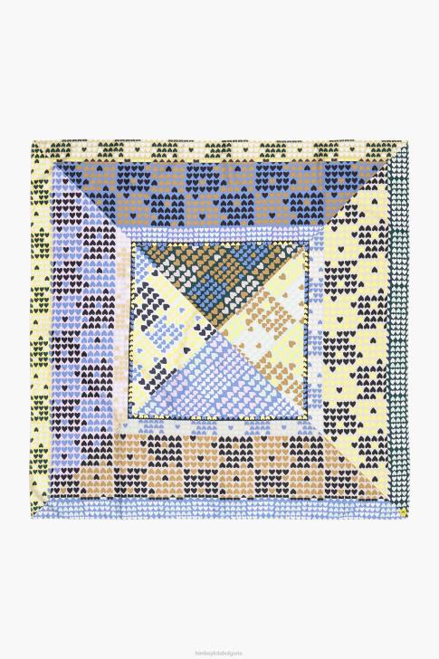 Bimba Y Lola шал с геометрични сърца бледо жълт аксесоари 28R6R620