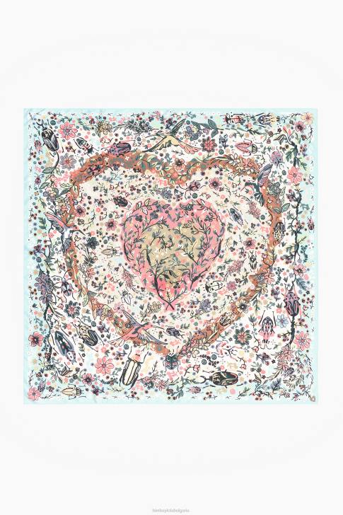 Bimba Y Lola цветя животни шал мръсно бял аксесоари 28R6R621