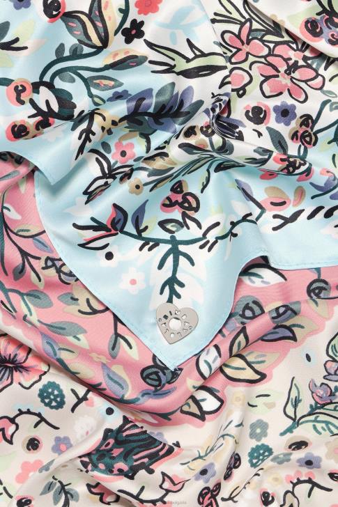 Bimba Y Lola цветя животни шал мръсно бял аксесоари 28R6R621