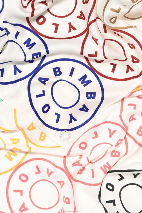Bimba Y Lola лого шал бяло аксесоари 28R6R625
