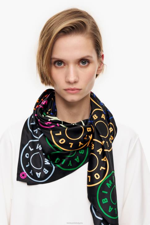 Bimba Y Lola лого шал черен аксесоари 28R6R626