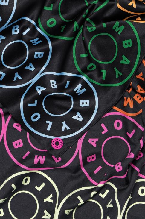 Bimba Y Lola лого шал черен аксесоари 28R6R626