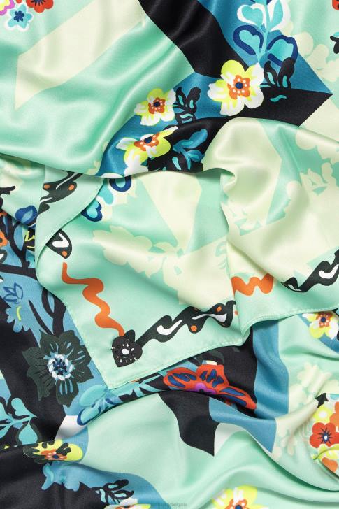 Bimba Y Lola геометрични цветя и лого шал вода аксесоари 28R6R627