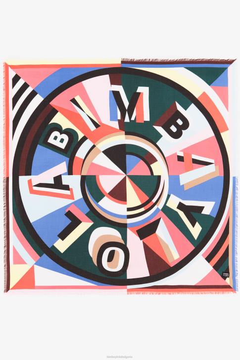 Bimba Y Lola шал с геометрично лого корал аксесоари 28R6R646