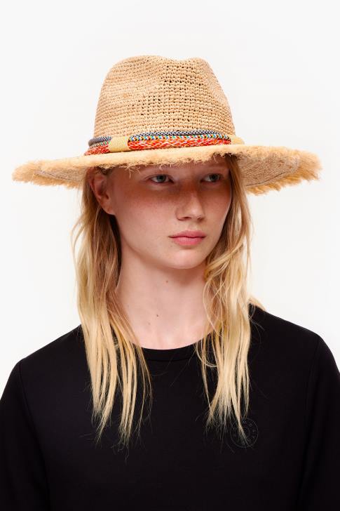 Bimba Y Lola шапка от рафия естествено аксесоари 28R6R865