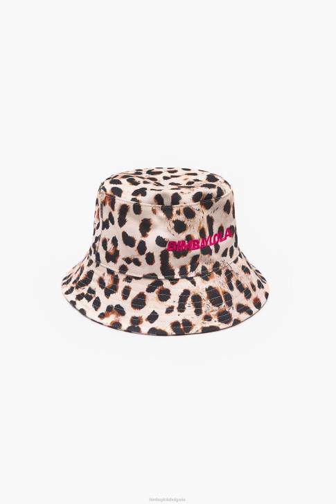 Bimba Y Lola памучна шапка с леопардов принт естествено аксесоари 28R6R866
