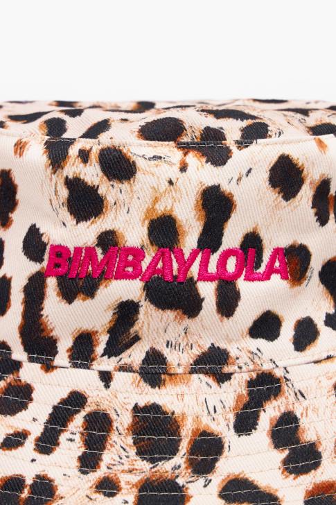 Bimba Y Lola памучна шапка с леопардов принт естествено аксесоари 28R6R866