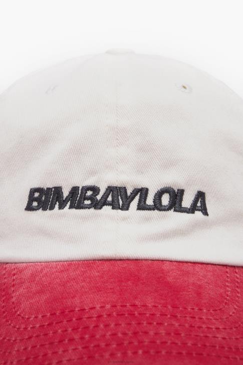 Bimba Y Lola двуцветна памучна шапка бяло аксесоари 28R6R872