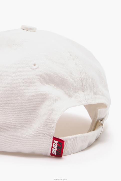 Bimba Y Lola двуцветна памучна шапка бяло аксесоари 28R6R872