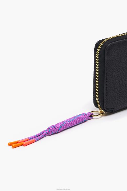 Bimba Y Lola кожен портфейл за книги черен аксесоари 28R6R1070