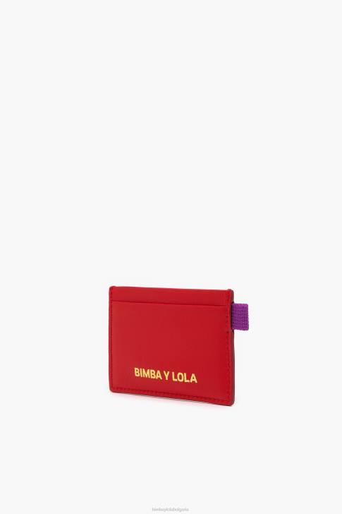 Bimba Y Lola кожен държач за карти червен аксесоари 28R6R1125
