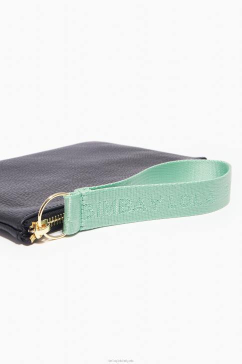 Bimba Y Lola кожен плосък калъф за гримове черен аксесоари 28R6R1095