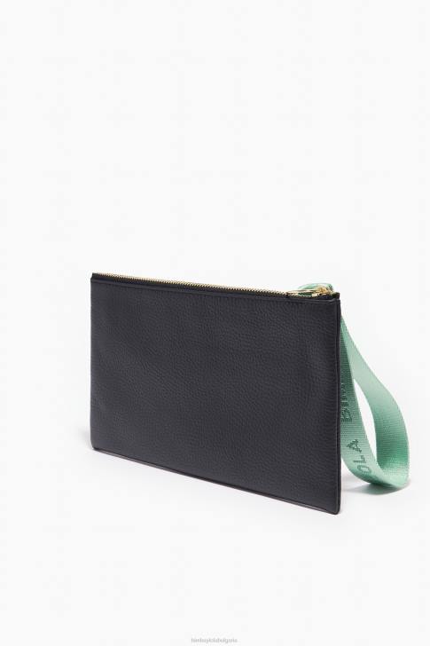 Bimba Y Lola кожен плосък калъф за гримове черен аксесоари 28R6R1095