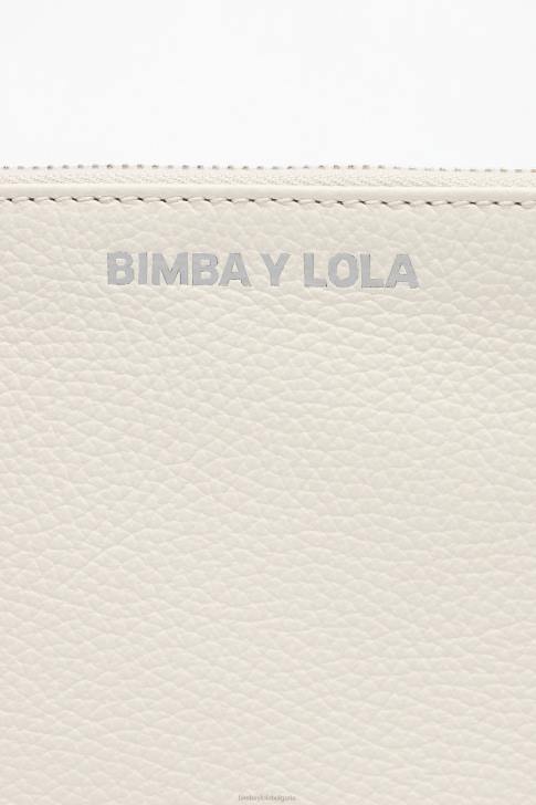 Bimba Y Lola кожен плосък калъф за гримове бяло аксесоари 28R6R1096