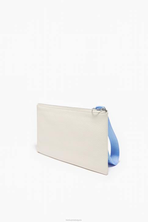 Bimba Y Lola кожен плосък калъф за гримове бяло аксесоари 28R6R1096