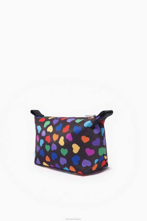 Bimba Y Lola найлонов трапецовиден калъф за грим със сърца черен аксесоари 28R6R1116