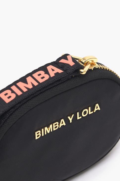 Bimba Y Lola найлоново овално портмоне за монети черен аксесоари 28R6R1015