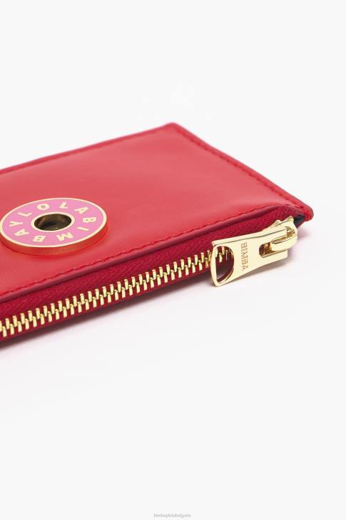Bimba Y Lola кожено правоъгълно портмоне за монети червен аксесоари 28R6R1024