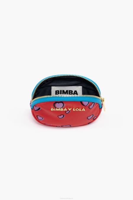 Bimba Y Lola монетник с печат на сърца аксесоари овално червено 28R6R1026