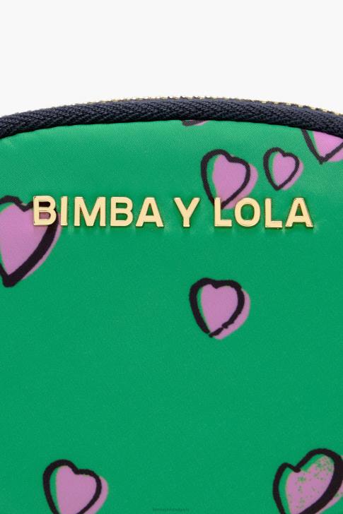 Bimba Y Lola монетник с печат на сърца овално зелено аксесоари 28R6R1027