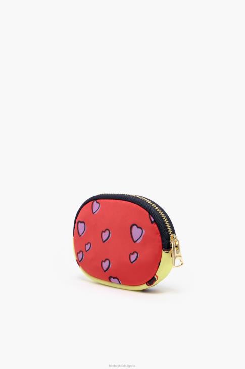 Bimba Y Lola монетник с печат на сърца овално зелено аксесоари 28R6R1027