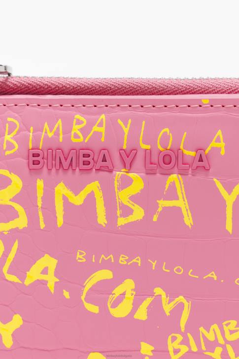 Bimba Y Lola портмоне с крокодилски принт розово аксесоари 28R6R1038