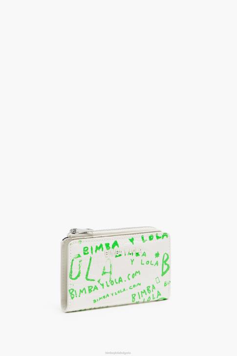 Bimba Y Lola правоъгълна чанта с крокодилски принт бяло аксесоари 28R6R1039