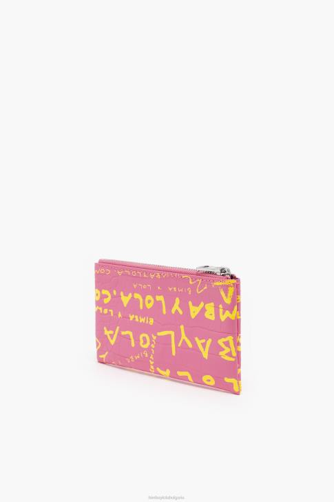 Bimba Y Lola портмоне с правоъгълна щампа на крокодил розово аксесоари 28R6R1041