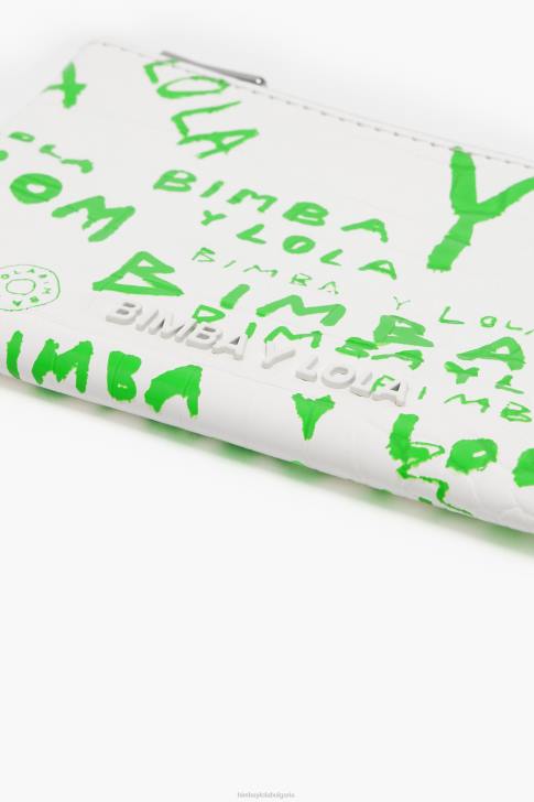 Bimba Y Lola правоъгълно портмоне за монети с принт на крокодил бяло аксесоари 28R6R1042