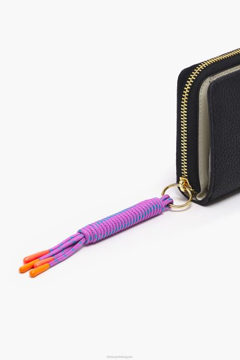 Bimba Y Lola кожена чанта с капак черен аксесоари 28R6R985