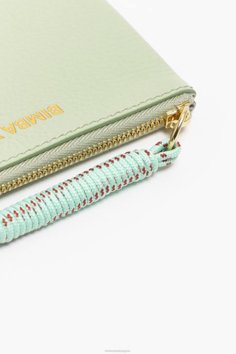 Bimba Y Lola пастелна кожена правоъгълна чанта за монети зелено аксесоари 28R6R986