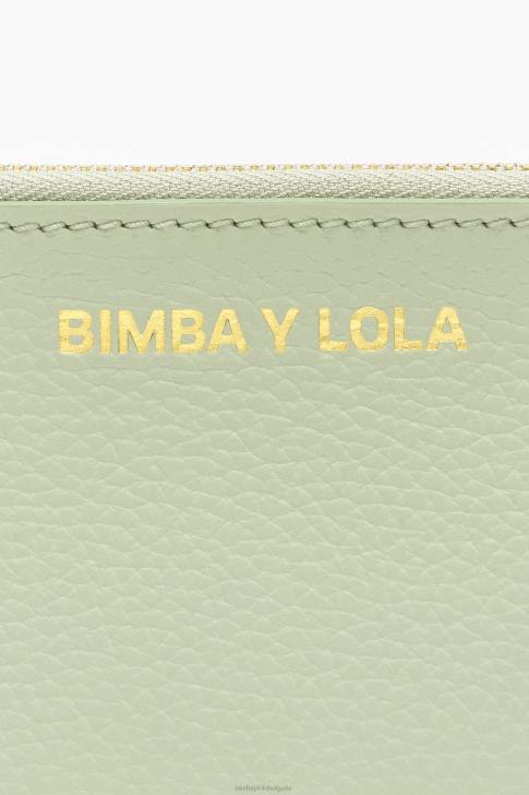 Bimba Y Lola пастелна кожена правоъгълна чанта за монети зелено аксесоари 28R6R986