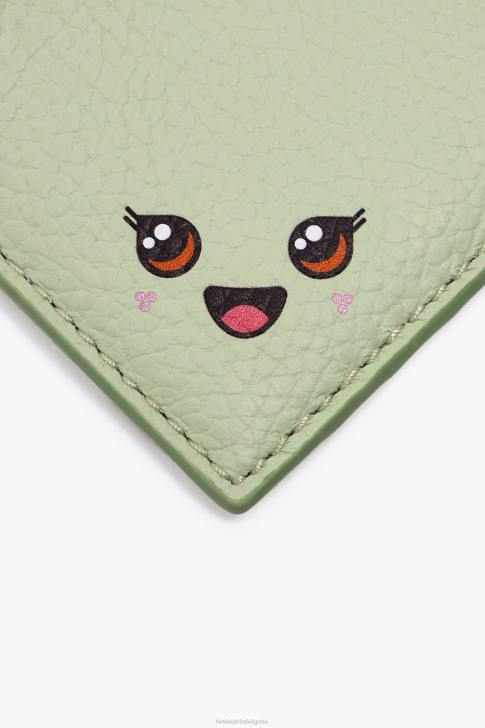 Bimba Y Lola пастелна кожена правоъгълна чанта за монети зелено аксесоари 28R6R997