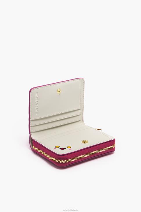 Bimba Y Lola кожена чанта с капак фуксия аксесоари 28R6R998