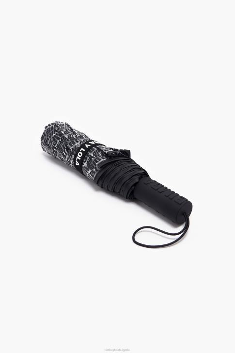 Bimba Y Lola винилов чадър с лого черен аксесоари 28R6R960